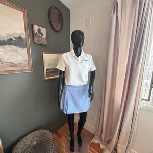 Nike White Polo Shirt with Black Swoosh